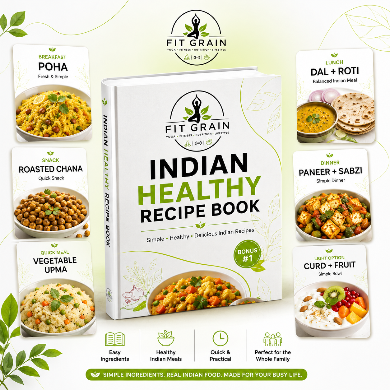 Indian Healthy Recipe Book product mockup
